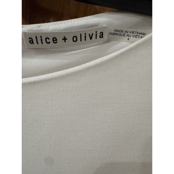 Alice + Olivia Virgil Boat Neck Wrap Dress size 4 - Picture 3 of 4